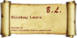 Bicskey Laura névjegykártya